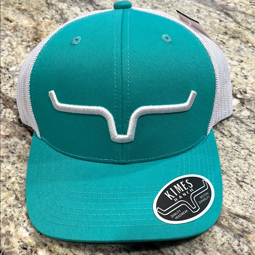 Kimes Ranch Teal and White Cap